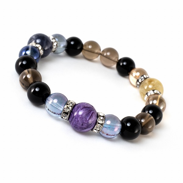 X.G オーラブレス チャロアイト・サファイア・ルチルクォーツ12mm