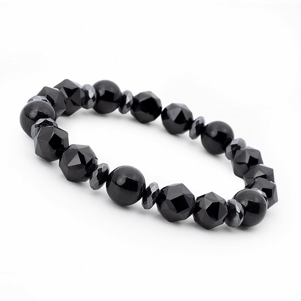 X.G 黒翡翠 スピネルブレスレット