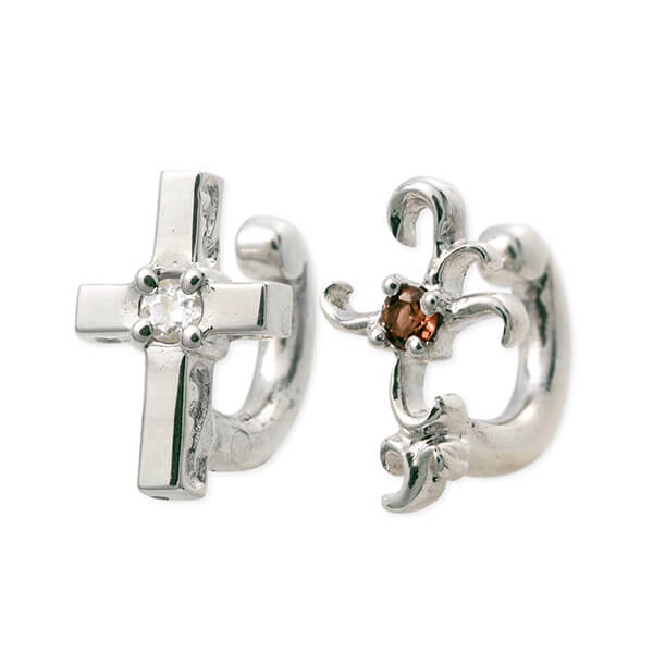 UZUOU シルバーペアイヤーカフ