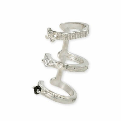 UZUOU シルバーイヤーカフ