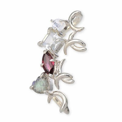 UZUOU シルバーイヤーカフ