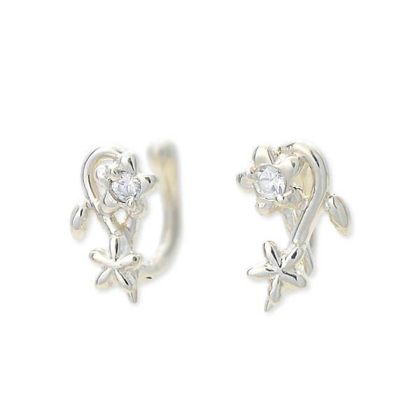 UZUOU シルバーノンホールピアス