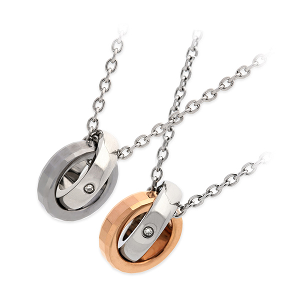 Zanipolo Terzini ステンレスペアネックレス