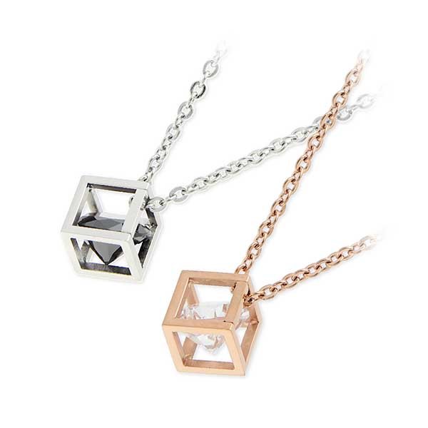 Zanipolo Terzini ステンレスペアネックレス