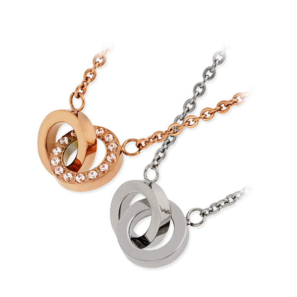 Zanipolo Terzini ステンレスペアネックレス