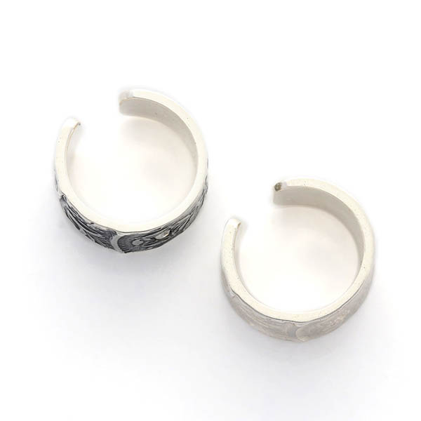 シルバーペアイヤーカフ