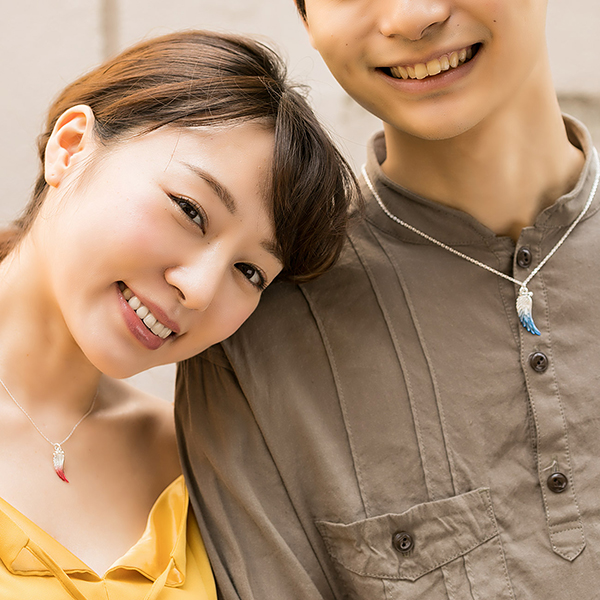 シルバーペアネックレス