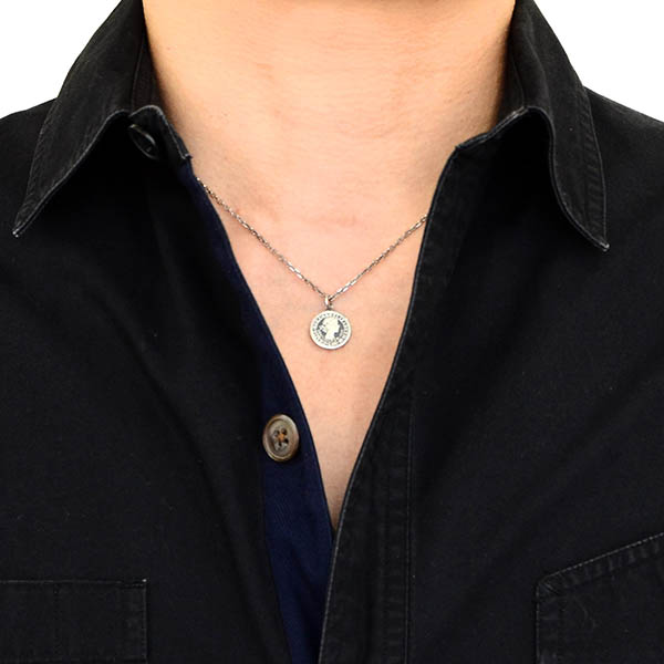 シルバーペアネックレス