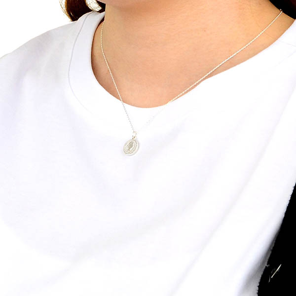 シルバーペアネックレス