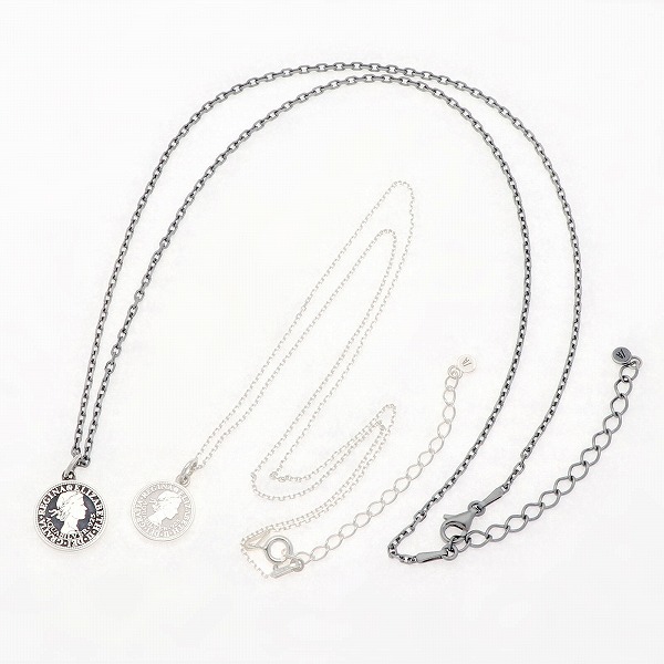 シルバーペアネックレス