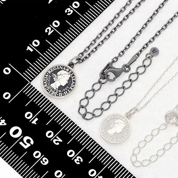 シルバーペアネックレス