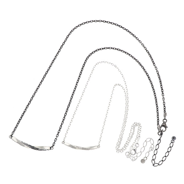 シルバーペアネックレス