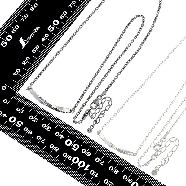 シルバーペアネックレス