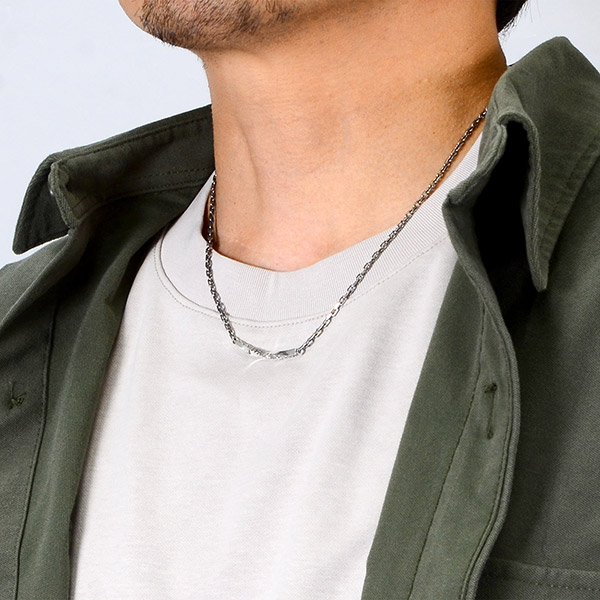 シルバーペアネックレス