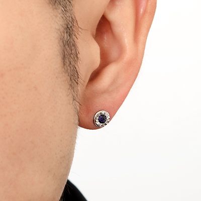 シルバースタッドピアス(片耳用)