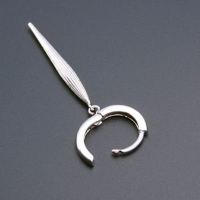 シルバーフープピアス(片耳用)