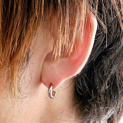 シルバーフープピアス(片耳用)