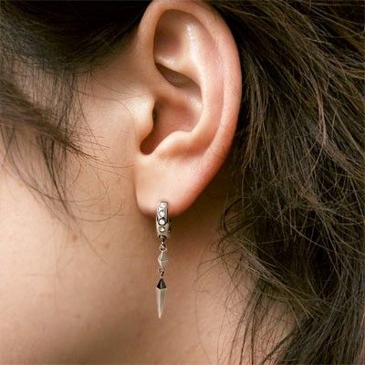 シルバーフープピアス(片耳用)