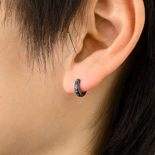 シルバーフープピアス(片耳用)