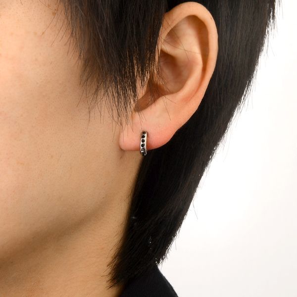 シルバーフープピアス(片耳用)