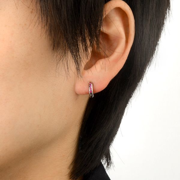 シルバーフープピアス(片耳用)