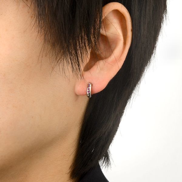 シルバーフープピアス(片耳用)