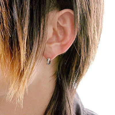 シルバーフープピアス(片耳用)