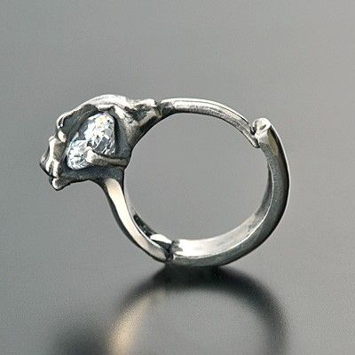 シルバーフープピアス(片耳用)