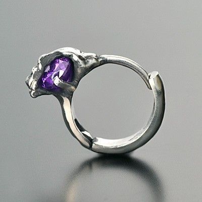 シルバーフープピアス(片耳用)