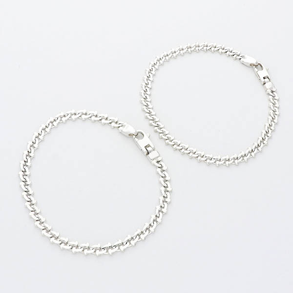 シルバーペアブレスレット