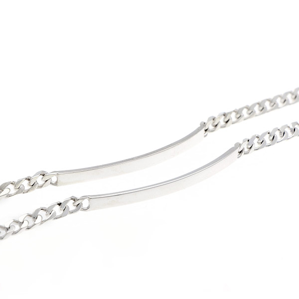 シルバーチェーンペアブレスレット