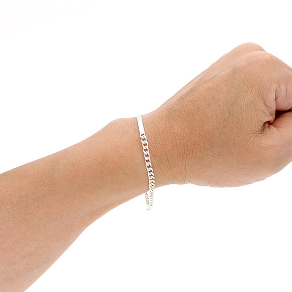 シルバーチェーンペアブレスレット