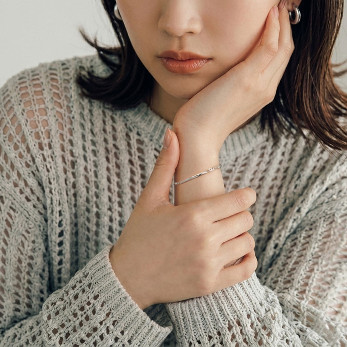 シルバーペアブレスレット