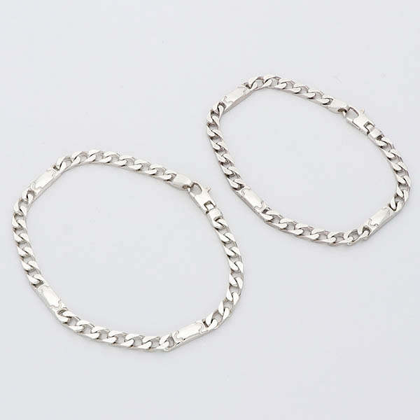 シルバーペアブレスレット