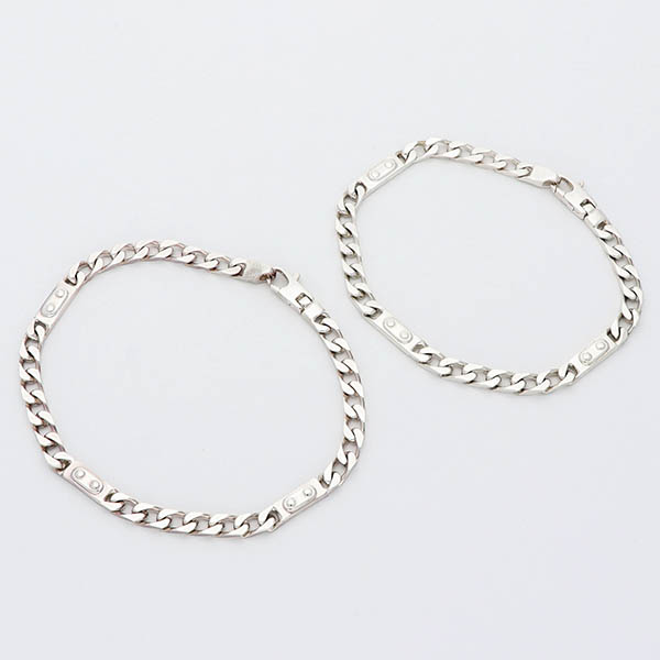 シルバーペアブレスレット