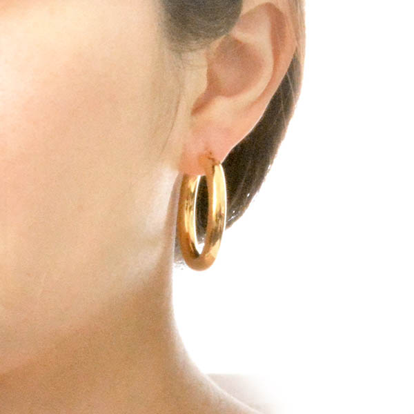 シルバーフープピアス