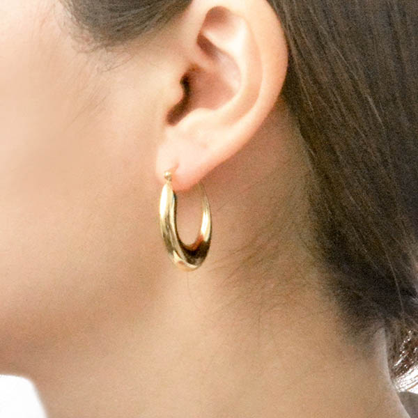 シルバーフープピアス