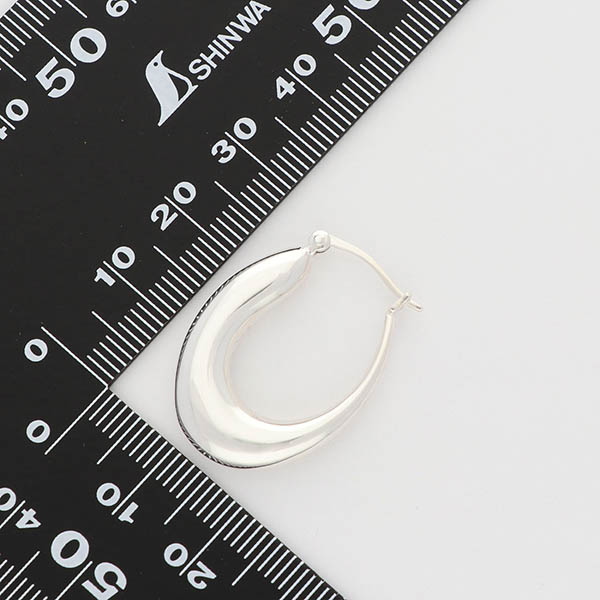 シルバーフープピアス