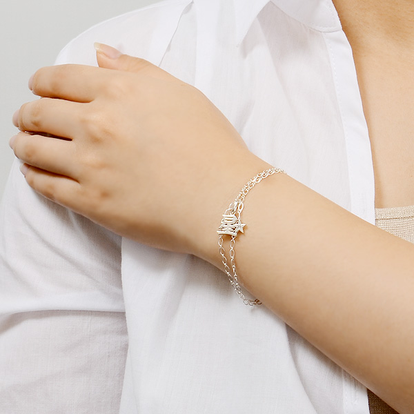 シルバーブレスレット兼アンクレット