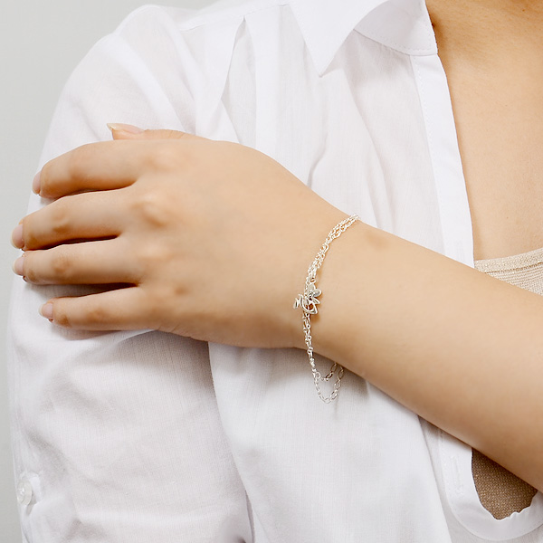 シルバーブレスレット兼アンクレット