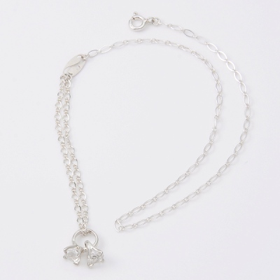 シルバーブレスレット兼アンクレット