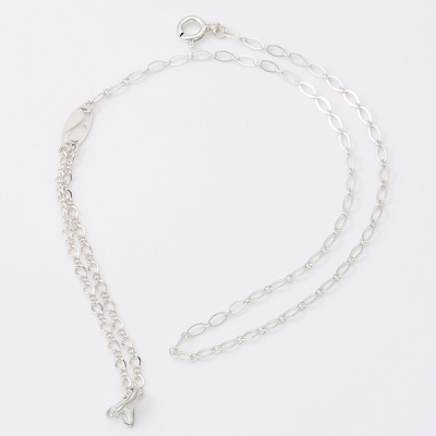 シルバーブレスレット兼アンクレット