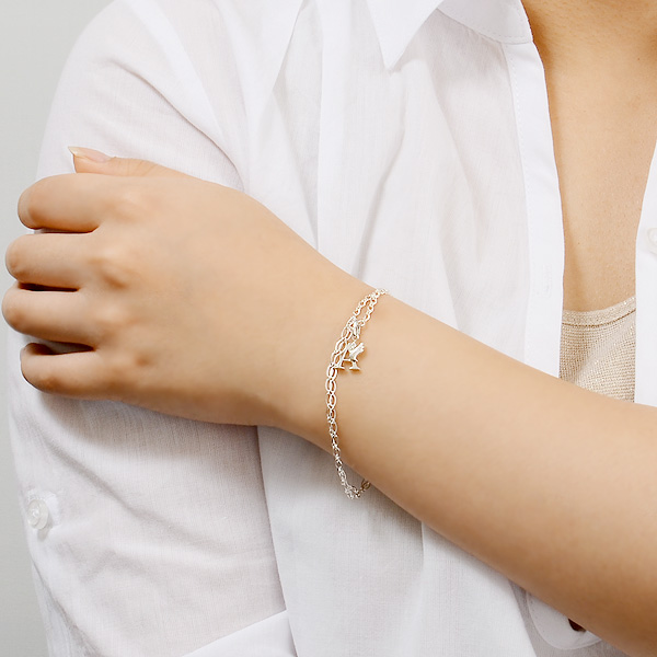 シルバーブレスレット兼アンクレット