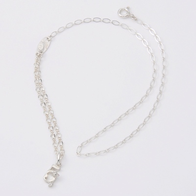 シルバーブレスレット兼アンクレット