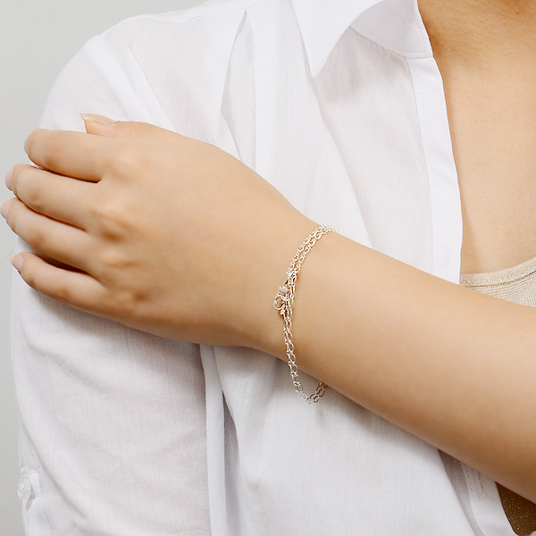 シルバーブレスレット兼アンクレット