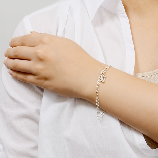 シルバーブレスレット兼アンクレット