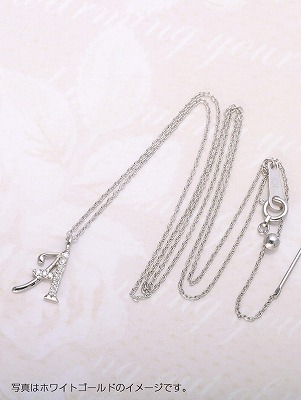 ピンクゴールドネックレス