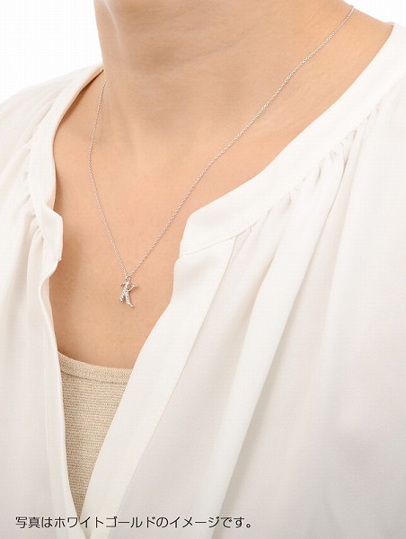 ピンクゴールドネックレス