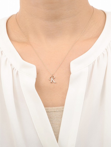 ピンクゴールドネックレス