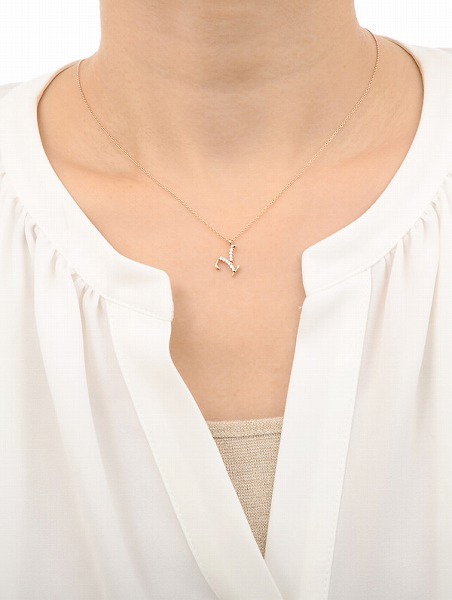 ピンクゴールドネックレス